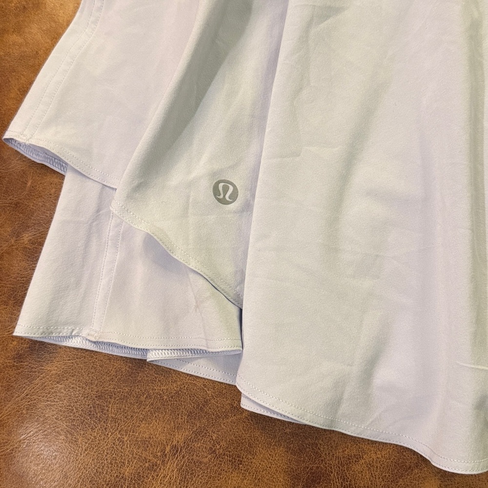 Lululemon Court Rival High Rise Skirt Sz 10 Long Pastel Blue Tennis Skort Golf - Picture 3 of 8
